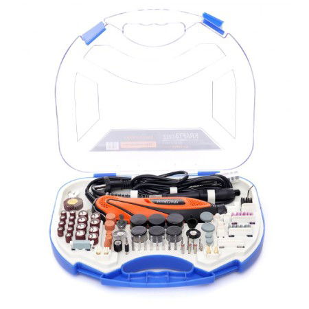 Mini bruska - vrtačka Kraft&Dele 270 W + příslušenství 210 dílů - KD10753