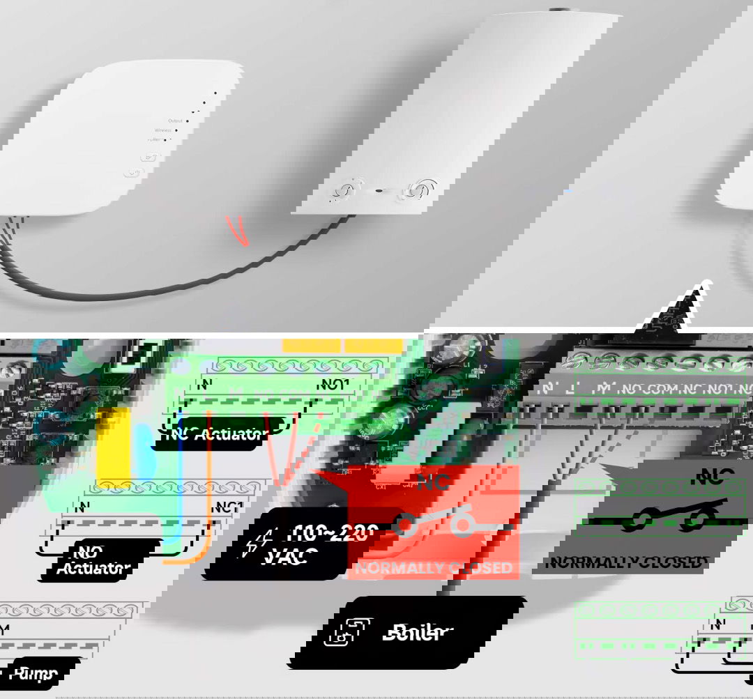 Tuya - Bezdrátový RF/WiFi termostat s Split regulátorem - TS209