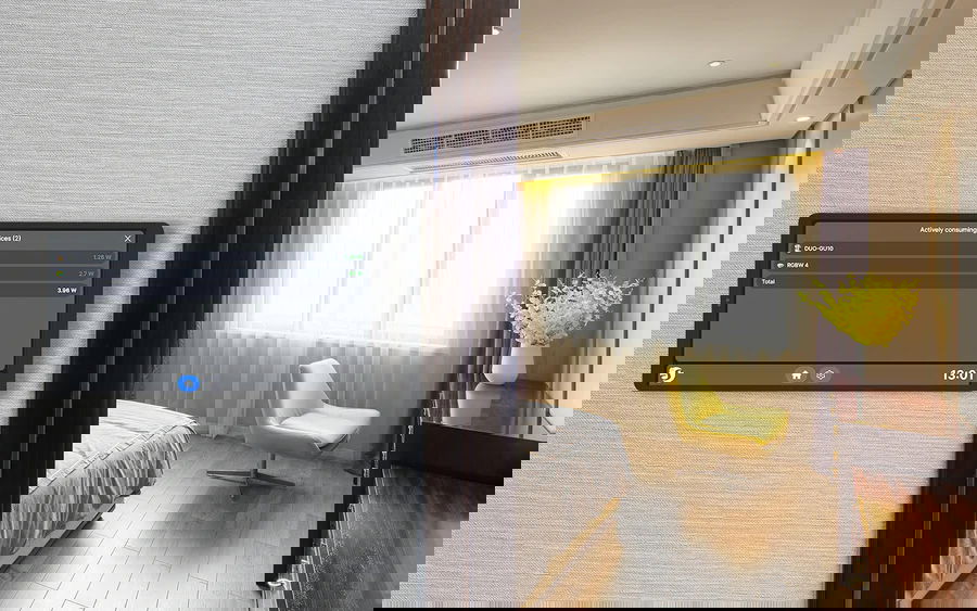 Shelly Wall Display X2 - Chytrý ovládací panel s 5A WiFi/Bluetooth relé + BLU H&T senzorem - Černý