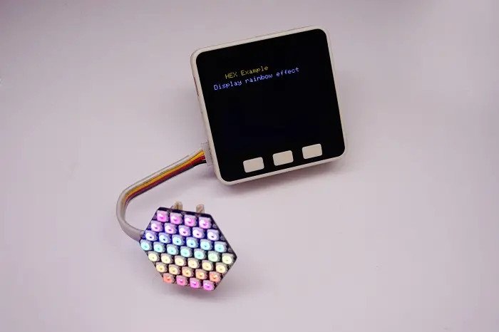 RGB LED šestihranná deska - modul pro M5Stack.