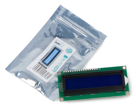 LCD displej 2x16 znaků modrý s konektory - justPi