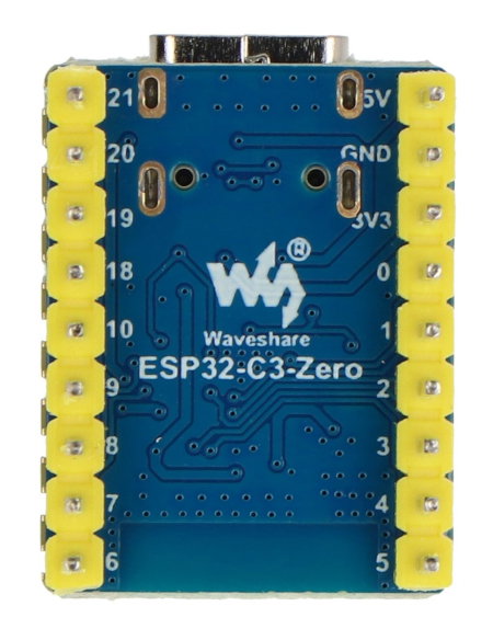 ESP32-C3-Zero - Vývojová deska pro WiFi / Bluetooth - s konektory - ESP32-C3FN4 - Waveshare 25532