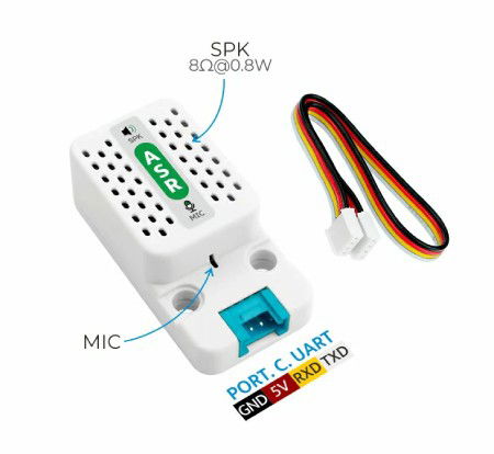 ASR - Modul offline rozpoznávání hlasu s umělou inteligencí - CI-03T - Rozšiřující modul jednotky - M5Stack U194