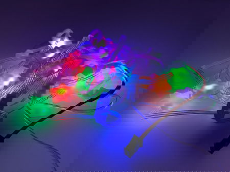 NeoPixel Star Shape Pixel Strand - 20 x 5050 RGB LED pásek ve tvaru hvězd - digitální, adresovatelný - 5V - Adafruit 5982