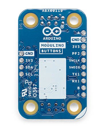 Arduino Modulino Buttons - interaktivní modul se 3 tlačítky a LED diodami - Qwiic - ABX00110