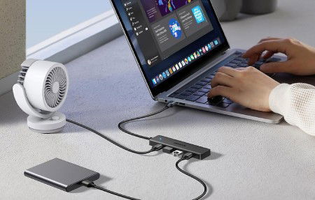 Adaptér Hub USB typu A 4 v 1 - 4x USB typu A 3.0 - černý - Ugreen 25851