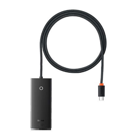 Adaptér 4v1 Hub USB Type-C - 4x USB Type-A 3.0 - černý - Baseus Lite Series 4portový