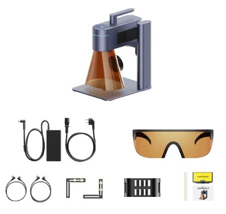 LaserPecker LP4 - 10W diodový a 2W infračervený laserový gravírovací stroj - základní sada