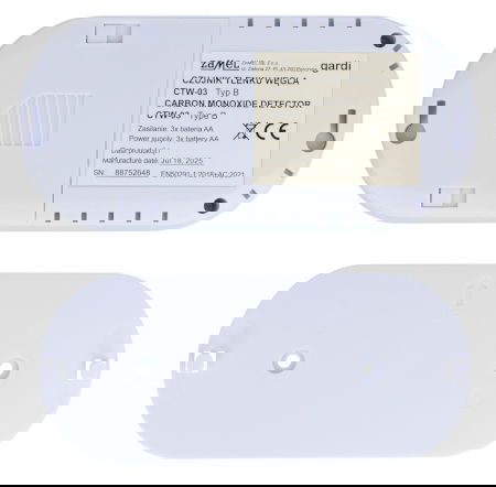 Detektor oxidu uhelnatého na baterie - Zamel CTW-03