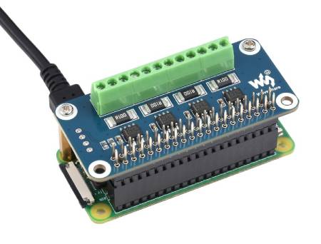 4kanálový HAT pro monitorování proudu, napětí a výkonu pro Raspberry Pi - I2C / SMBus - Waveshare 17539