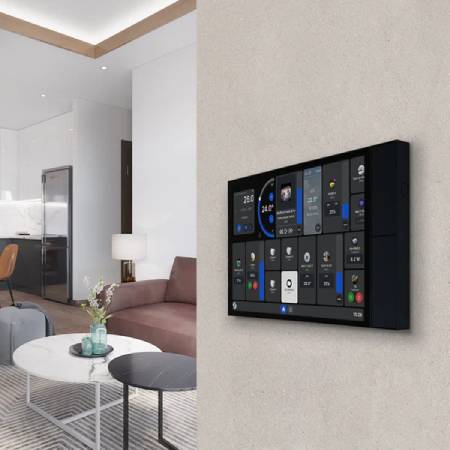 Shelly Wall Display XL - Chytrý ovládací panel s 5A WiFi/Bluetooth relé - Černý