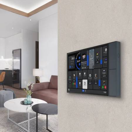 Shelly Wall Display XL - Chytrý ovládací panel s 5A WiFi/Bluetooth relé - Šedý