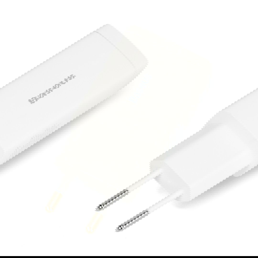 Kompaktní rychlonabíječka Baseus USB-A / USB-C - napájecí adaptér - 5V / 3A 20W - bílá