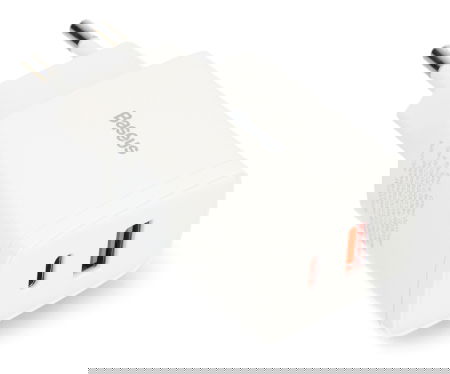Kompaktní rychlonabíječka Baseus USB-A / USB-C - napájecí adaptér - 5V / 3A 20W - bílá