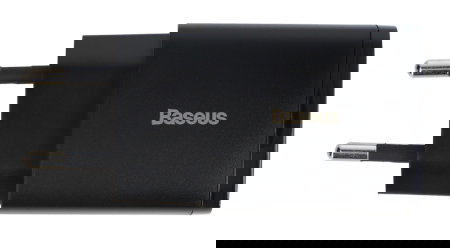 Kompaktní rychlonabíječka Baseus 3 x USB-A napájecí adaptér - 5V/3,4A 17W - černá