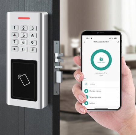 Tuya - kombinační zámek s RFID čtečkou MiFare 13,56 MHz a PIN klávesnicí - WiFi - RTX WDA1