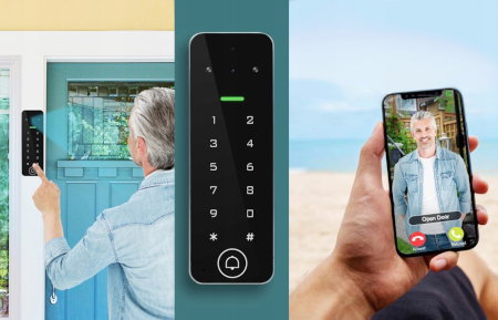 Tuya - video interkom s RFID kontrolou přístupu a PIN kódem - WiFi - RTX WDV4
