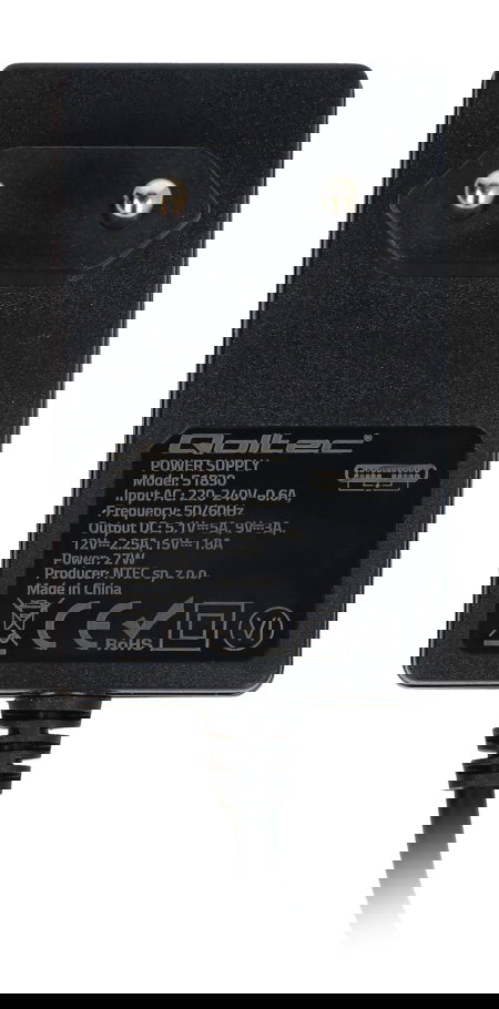 Napájecí zdroj Qoltec Super Quick PD - USB C 27W 5,1V/5A pro Raspberry Pi 5 - černý