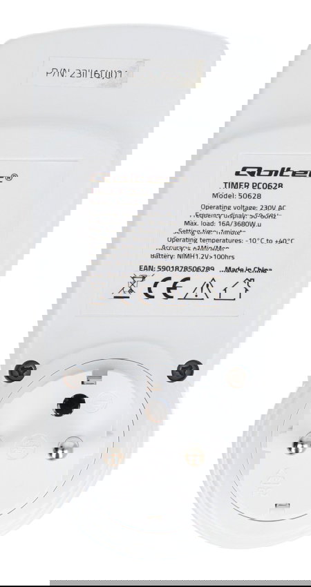 Digitální časovač PC0628 3680 W 16 A - Qoltec 50628