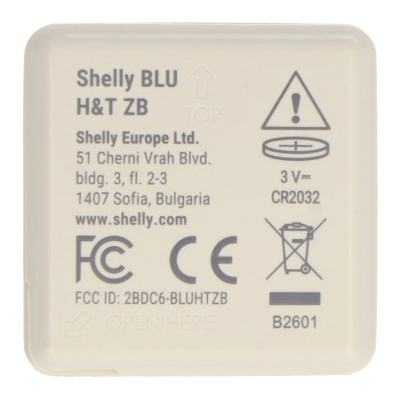 Shelly BLU H&T ZB - ZigBee senzor teploty a vlhkosti - béžový