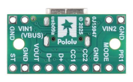 Napájecí konektor USB typu C s multiplexorem TPS2116 - usb09a - Pololu 3728