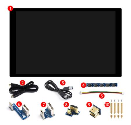 10.1DP-CALCD kapacitní dotykový LCD IPS 10.1'' 1280 x 800 px HDMI + USB - Waveshare 23739