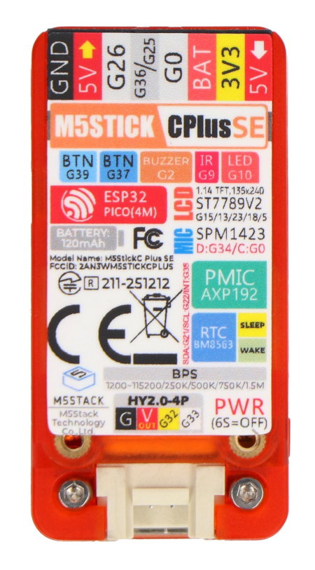 M5StickC Plus SE - Vývojový modul pro IoT - ESP32-PICO-D4 - M5Stack K016-P-SE