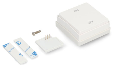 Dálkové ovládání - jednokanálové kinetické tlačítko - RF 2,4 GHz pro moduly RTX - RTX RFR1K